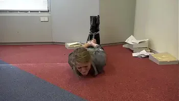 Teen Violet Haze as Real estate agent in bondage