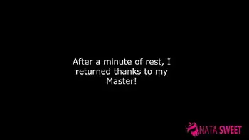 SLAVE GIRL NON STOP MULTIPLE ORGASMS and Thanks with blowjob her Master - Nata Sweet