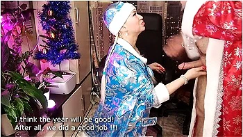 Hot Fuck Of The Snow Maiden, Icicle In The Pussy And The Staff Of Santa Claus! Merry Christmas!