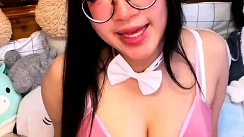 Cute Asian Chubby Teen Wild Dildo Masturbation