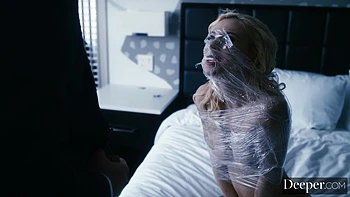 Skinny teen Kenzie Reeves gets dominated and fucked on the bed by Mick Blue