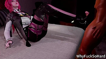 3D Cosplay Japanese Slut with Pink Hair Got Fucked so Hard