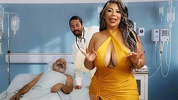 Cuckold doggy style fuck with a big-boobed chick Sharon