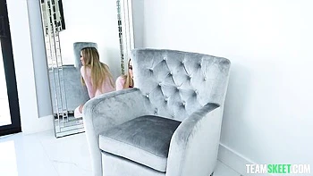 Gorgeous sex in the cowgirl pose with a busty blonde Khloe Kapri