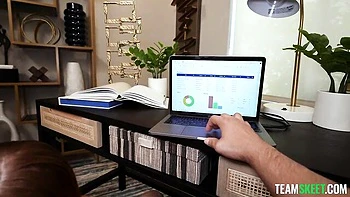 Awesome redhead hottie Katerina DeVille is jumping on a hard wiener