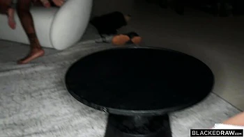 Curvy doll with round ass Eva Angelina rammed by two black men