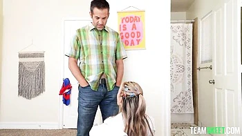 Awesome big-boobed blonde Nicole Aria is jumping on a big cock