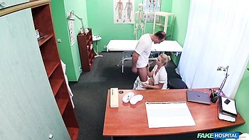 Sexy slutty nurse More Chance fucks with a doctor on the table
