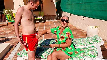 Spicy as hell blonde mature Maggie Moon fucked by young man