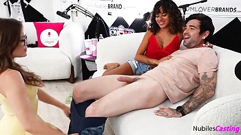 3some fuck with two angelic models Isabella Jules and Katie Kush