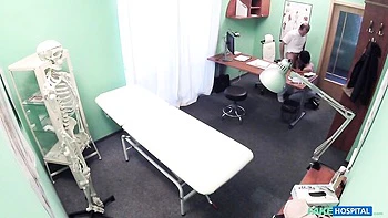 Office fuck in the cowgirl pose with a hot brunette Angie Moon