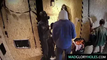 Big Tits MILF GangBanged and Eating Cum