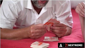 Cute Blondie Wows Old Man With Her Dick Taking Talents