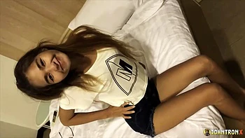 JohnTronX - Sexy slim babe from Bangkok rides my cock in POV: Blowjob, Cowgirl  Hardcore Porn