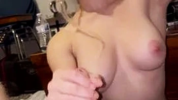 Cute blonde blowjob: Big Tits, Amateur  Handjob Porn