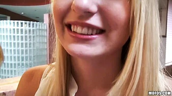 Rough reverse cowgirl pose fuck with a hot blonde Natalia Starr