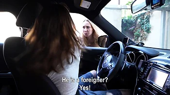 Monika Fox And Bella Mur After Party Fucking In Car