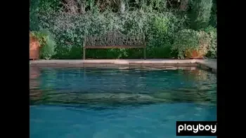 Big boobed blondie Kimberly Holland taking off her sexy uniform outdoor