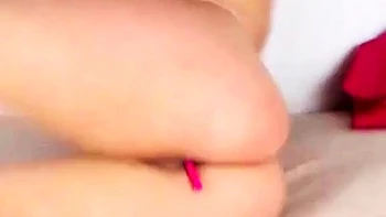 Blonde Amateur Plays with Dildo on Webcam