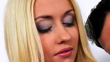 Sexy small titted blonde gf tries out anal sex on home video