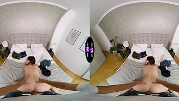 Cute teen Brill Angel rides cock in stunning vr porn