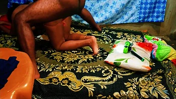 Husband Fucked Wife Doggy And Deep Throat Blowjob While His Boss On Call