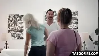 Couple invites BBW friend to clean their house naked