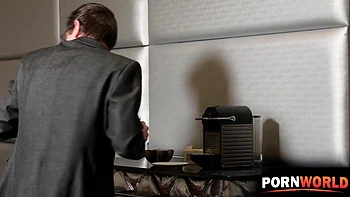 Office Fuck: Horny Sluts Zoe Doll and Irina Cage Seduce Shy Colleague