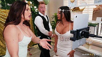 Savanah Storm and Brandy Salazar's long hair action by Brazzers Exxtra