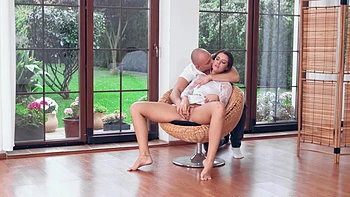 Brunette with long hair gets her pussy railed by horny dude