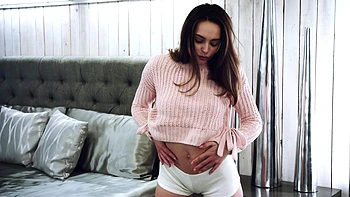 A cute couple has their first experience with a camera