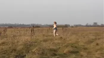Naked in public. Nude in public. Outdoors without panties and bra Sexy MILF Frina play Sport at stadium outside. Public. No panties. Naturist. Outdoor. Nudist
