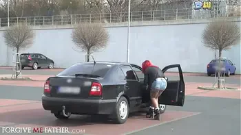 DEVIANTE - Gas Station Glory hole rough fuck for big tits babe with red hair