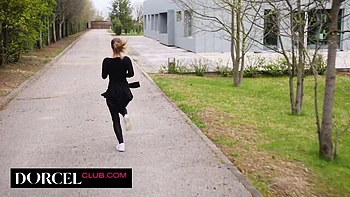 Spooning porn with cheerful Sata Jones from Dorcel Club