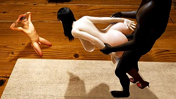 3D Busty Slut Mature MILF Have Cuckold Sex with Big Dick and Got Orgasm