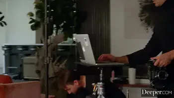 Deeper. Sexy Model Azul shows her client her naughty side