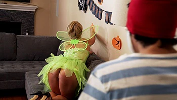 Three sexy girls have an awesome threesome sex party with Ricky Spanish