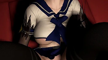 3D Redhead Mature Slut Teasing with Big Cock and Got Orgasm Several Times