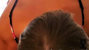 Hardcore double blonde blowjob