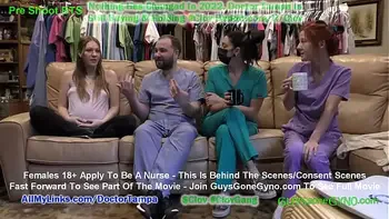 Maverick Williams SHOCKED! Made To Pee & Cum In Cup During Humiliating Pre Employment Physical At Doctor Nova Maverick & Nurse Stacy Shepards Gloved Hands @GuysGoneGyno.com