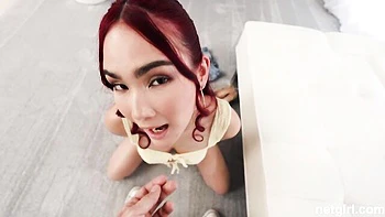 Slutty redhead hottie Scarlette rammed nicely in her favorite poses