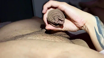 Hot Latina stepmom handjob and first time anal on stepson's bed - Big booty milf creampie