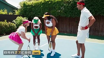 Big Tits Orgy: Anna Claire Clouds, Jayla Page & Baby Gemini Fuck Coach for Bill in Steamy HD Video