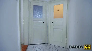 Hot Blonde Girlfriend Cheats On Boyfriend With His Daddy - Ian Scott Fucks Queen Hailey