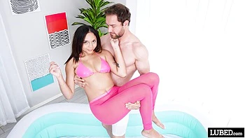 Long hair action with charming Katarina Karson from Lubed