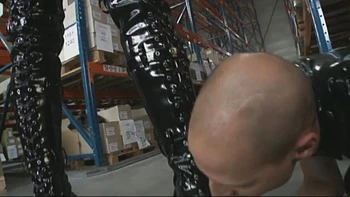 Humiliating small penis and huge sex toys in ass