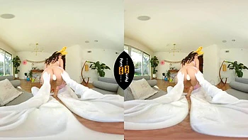 EasterBunny: Blowjob, Cowgirl  Brunette VR Porn