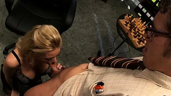 Horny Secretary Satiates Her Boss with Her Massive Cock