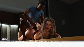 Wife & Stepmom 3D Animation: Rough BBC Fuck & Creampie - Husband Watches Cheating