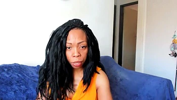 Huge Ebony Anal Masturbation - Big Booty Amateur Takes Giant Dildo in Ass